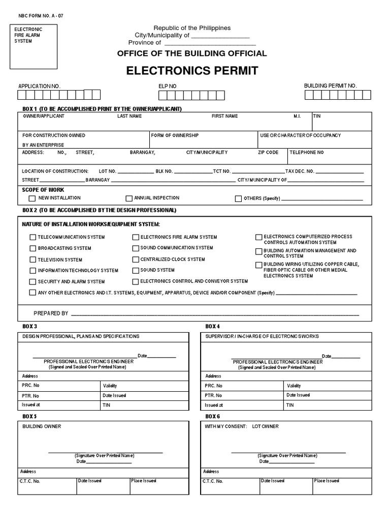 Electronics Permit pdf Cable Specification (Technical Standard)