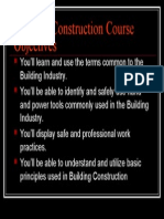 Building Construction Course Objectives