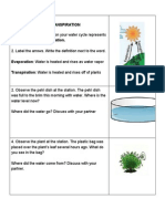 Station #1: Evaporation and Transpiration