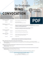 Information for Graduands - 2015 Spring Convocation