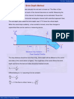 15.2 End Depth or Brink Depth Method: V - 2g y - y