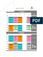 1 Semestre: Horarios 2014 - 2015