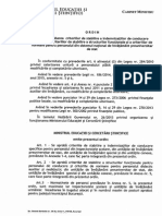 OMECS 4995/2015 privind Criteriile de Normare a personalului nedidactic si auxiliar din preuniversitar