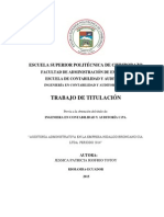 Auditorìa Administrativa en La Empresa Hidalgo Broncano Cia. Ltda. Perìodo 2014