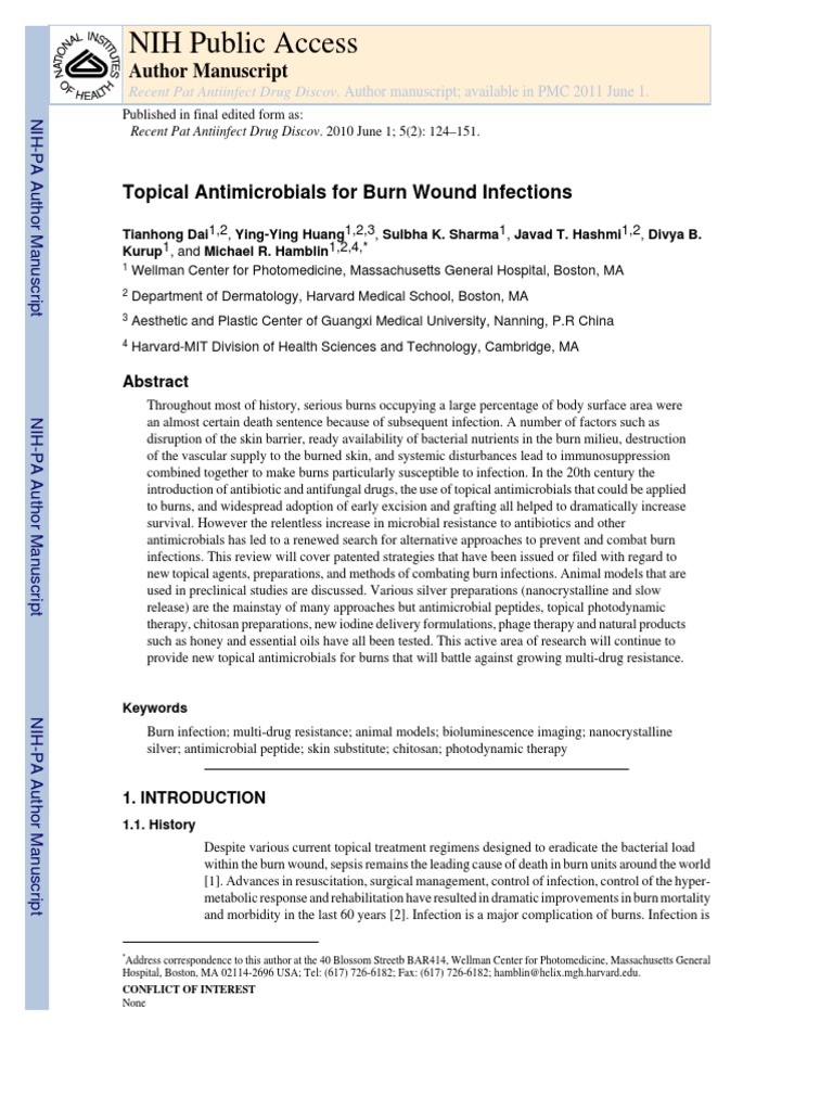 Topical Antimicrobials for Burn Wound Infections.pdf Antibiotics
