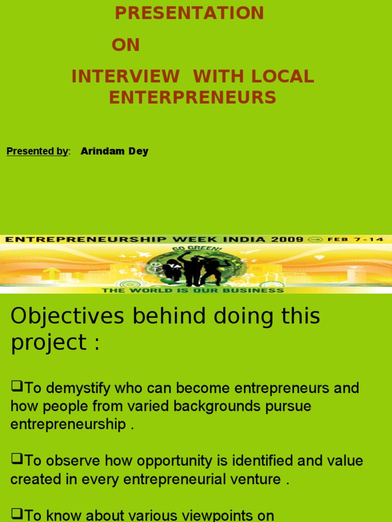 Insights from Local Entrepreneurs' Interviews | PDF