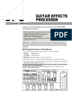 Owner's Manual: Thank You, and Congratulations On Your Choice of The BOSS Guitar Effects Processor