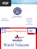 Download Managment project on Warid Telecom by usman pirzada by Usman SN27977579 doc pdf