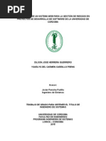 Desarrollo de Un Sistema Web para La Gestión de Riesgos en Proyectos de Desarrollo de Software de La Unversidad de Cordoba