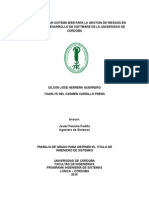 Desarrollo de Un Sistema Web para La Gestión de Riesgos en Proyectos de Desarrollo de Software de La Unversidad de Cordoba