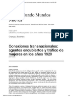 Conexiones Transnacionales - Agentes Encubiertos y Tráfico de Mujeres en Los Años 1920