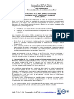 Instrucciones Realizar Informe Diagnostico Condiciones de Salud