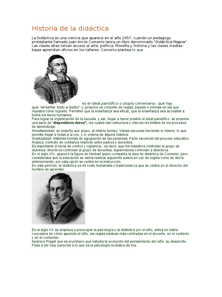 Historia de La Didáctica | PDF | Sicología | Science