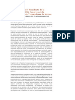 1940 Discurso Del Presidente de La República en El XV Congreso de La Confederación de Trabajadores de México