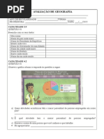 Avaliação 3º Ano - Geografia e Ciências