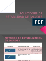 SOLUCIONES DE ESTABILIDAD DE TALUDES