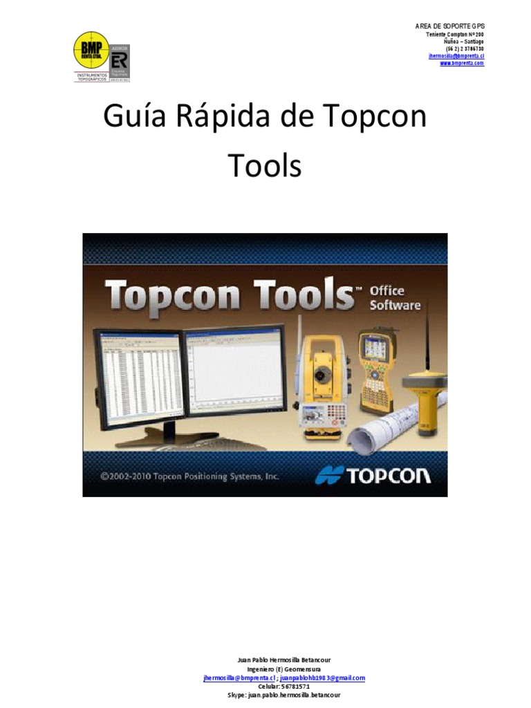 Guía Rápida de Topcon Tools | PDF | Point and Click | Sistema de ...