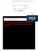 A Ilusão de Segurança Jurídica_ Do Controle Da Violência à Violência Do Controle Penal - Andrade _ Portal Jurídico Inves