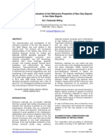 Characterization and Evaluation of The Refractory Properties of Nsu Clay Deposit