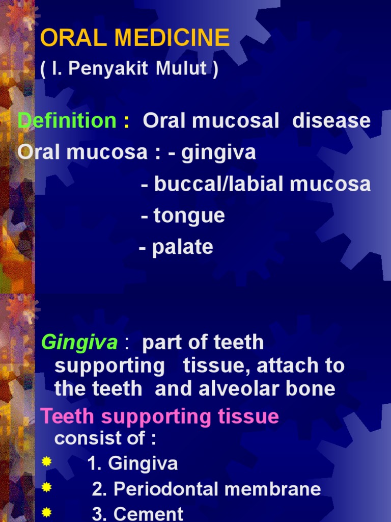 1. Oral Medicine Health Sciences Wellness