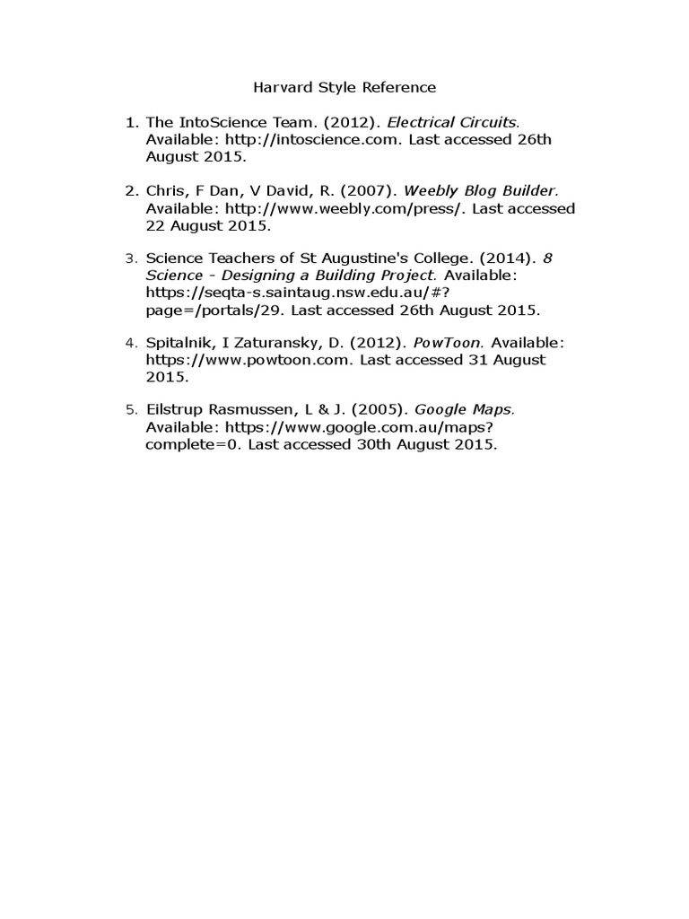 Harvard Style Reference | PDF