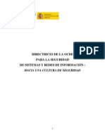 Directrices de La Ocde para La Seguridad de Sistemas y Redes de Información: Hacia Una Cultura de Seguridad