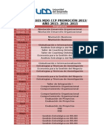 Calendarización Promoción 2013 (Año 2013-2014- 2015)