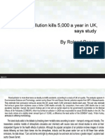 Traffic Pollution Kills 5,000 A Year in UK, Says Study by Roland Pease