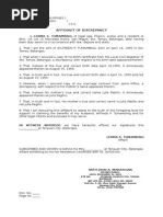 Affidavit of Discrepancy: I, LERMA S. TUMAMBING, of Legal Age, Filipino, Widow and A Resident of