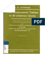 Thermodynamic Tables in SI(Metric) Units R.W. Haywood 3rd Edt. Cambridge University Press