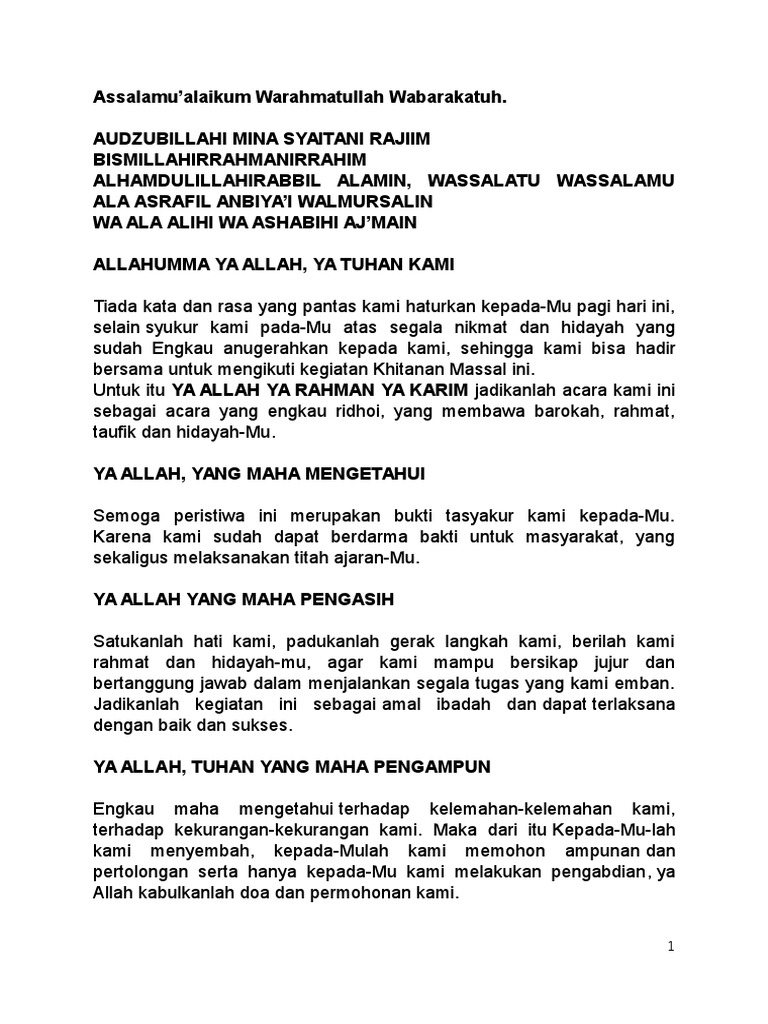 Doa Khitanan