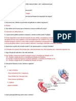 Sist. Cardiovascular - Questões Atividades para Estudo - COM GABARITO