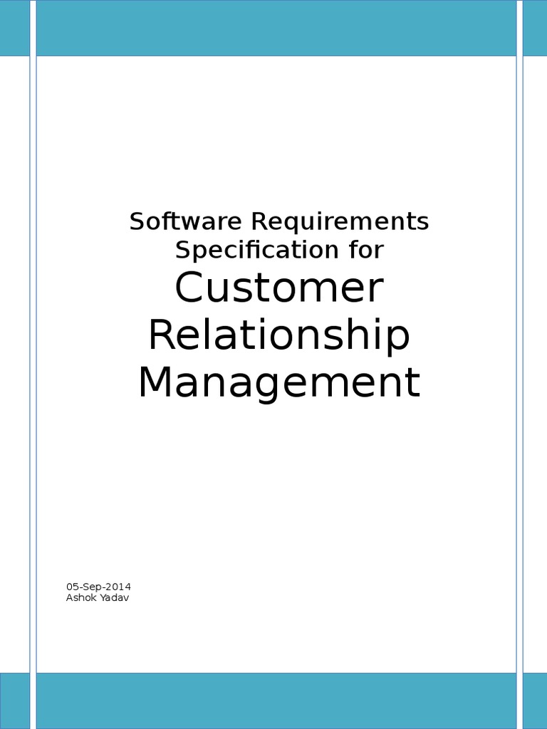 SRS On Customer Relationship Management | PDF | Grid Computing ...