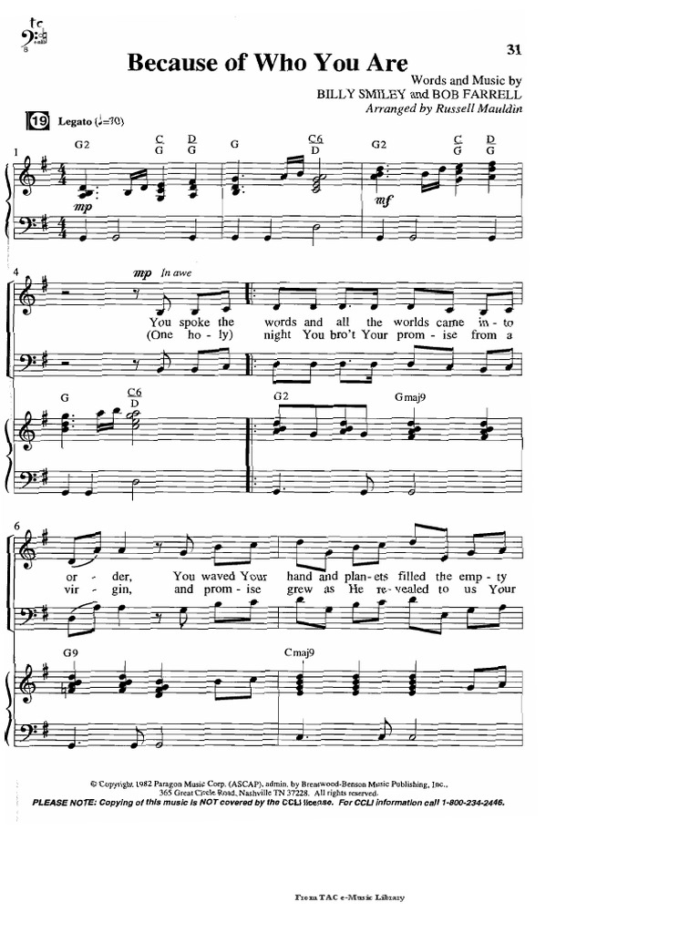 Because Of Who You Are