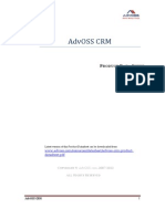 Advoss CRM Product Datasheet