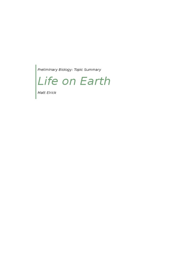 Origin of Life on Earth: Key Theories and Evidence | PDF | Abiogenesis ...