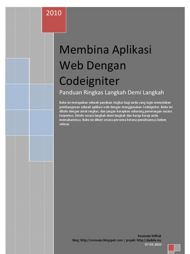 Panduan CodeIgniter untuk Aplikasi Web | PDF | Komputer