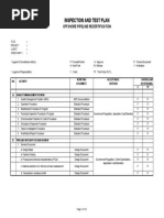 Inspection and Test Plan: Offshore Pipeline Recertification