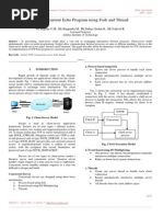 TCP Concurrent Echo Program Using Fork and Thread