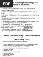 Questions in Urologic Radiology For Medical Students