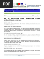 PAE- 35 Perguntas de Entrevista