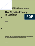 The Right to Privacy in Lebanon
