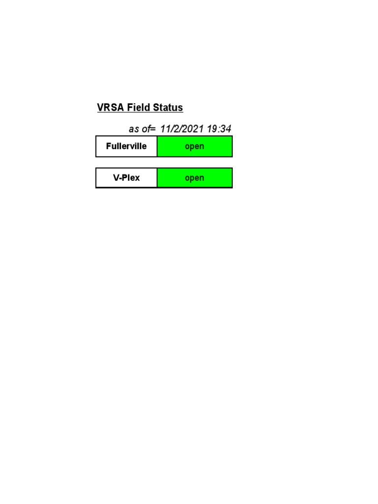 Field Status VR | PDF