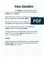 Address Decoders: Reading From, or Writing To