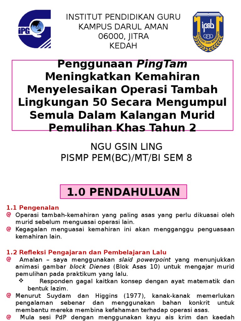 11_Contoh Slide Pembentangan Laporan Akhir Kajian Tindakan