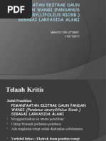 Download Pemanfaatan Ekstrak Daun Pandan Wangi Pandanus Amaryllifolius by Esaa Felicia SN279978012 doc pdf