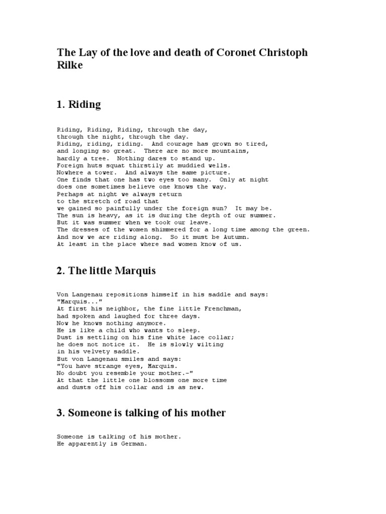 Lay of Rilke PDF Dream Window