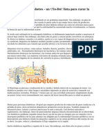 Cura natural de diabetes - un \'To-Do\' lista para curar la Diabetes