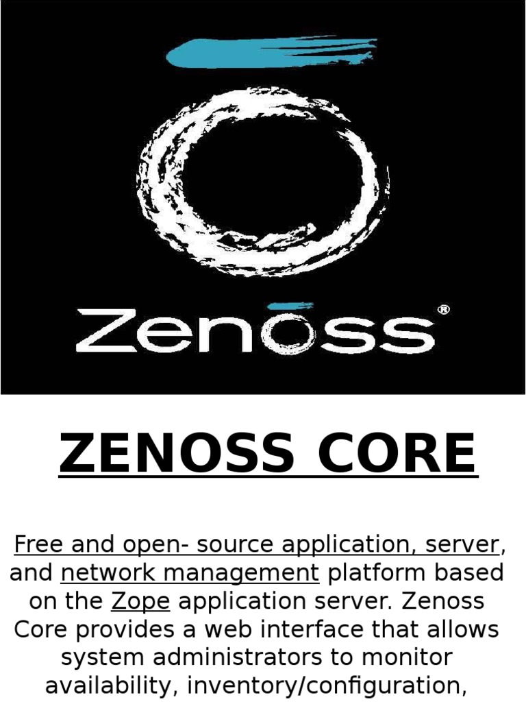 Zenoss Core PDF Application Software Python (Programming Language)