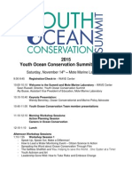 2015 Youth Ocean Conservation Summit Schedule